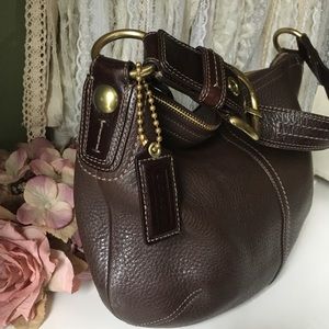 Brown Coach Bag, Brown Leather Purse, Brown Hobo Bag